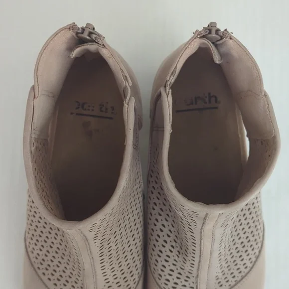 Earth Ivy Sahara Open Toe Leather Shooties 9W Tan - Picture 3 of 16